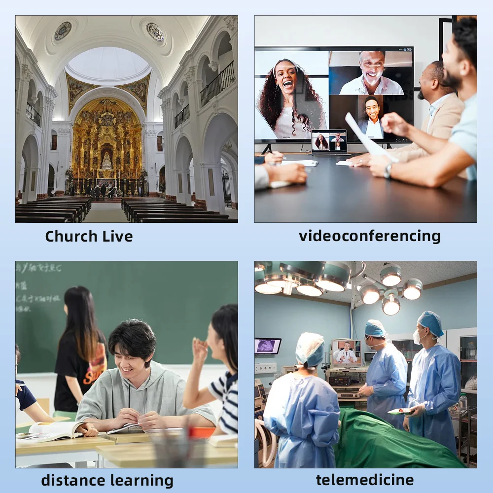 Telecamera PTZ 4K Zoom Ultra HD 20X con HDMI/SDI/LAN/POE/USB - Telecamera per streaming live con tracciamento automatico per videoconferenze, YouTube