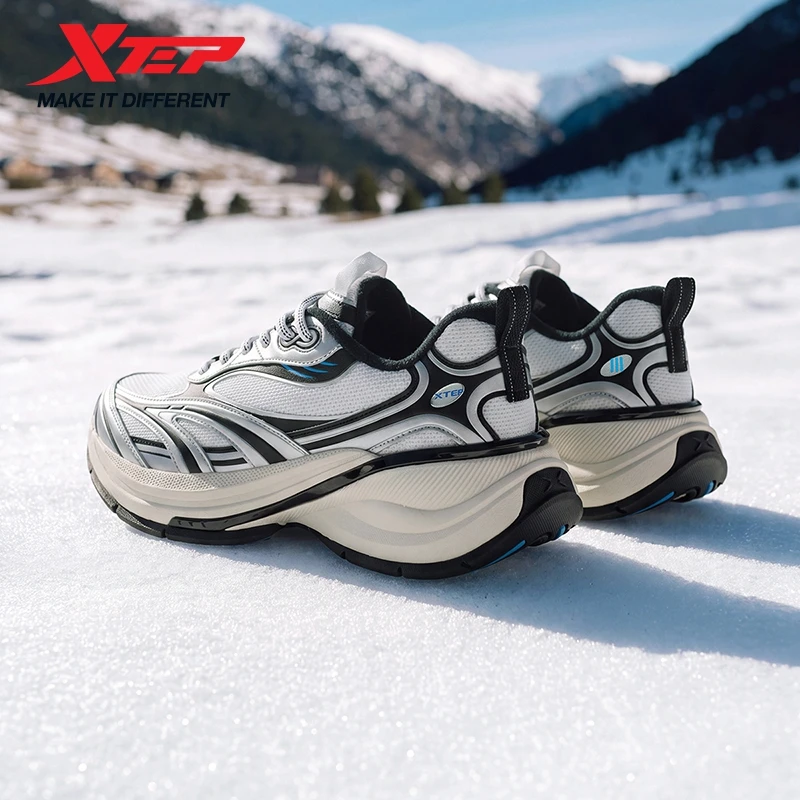XTEP Basque 3.0 Winter Men Cotton Sneakers Plush Lined Thick Sole Elevated Cushioning Non-slip Daily Fashion Shoes 874419370042