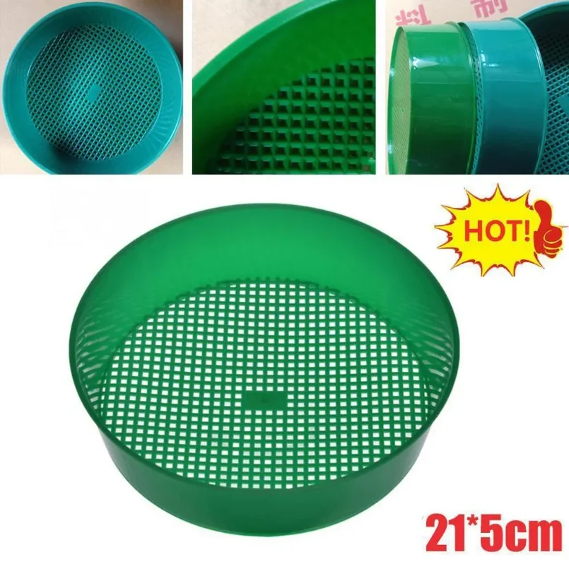 

Plastic Garden Sieve Home Garden Tool Fine Mesh Soil Sieve Mining Sand Sifter Potting Sieve for Plant Soil Stone Sifting