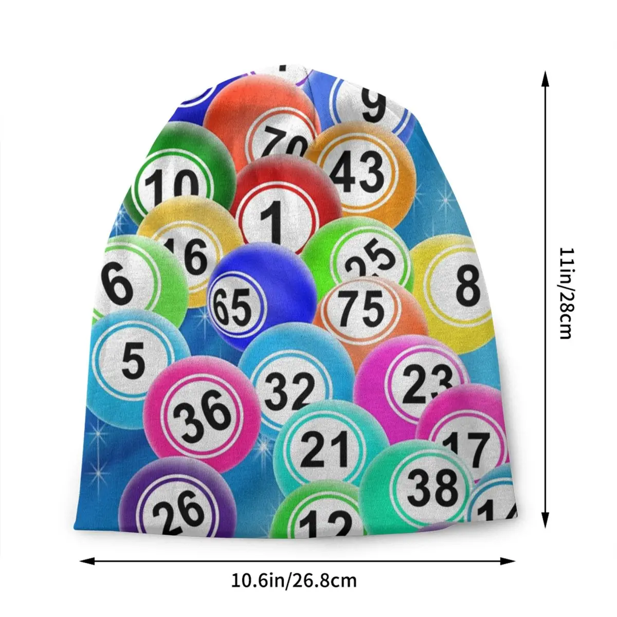 Bingo Balls Skullies Beanies Caps Men Women Unisex Outdoor Winter Warm Knitting Hat Adult Paper Game Bonnet Hats
