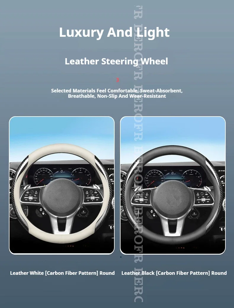 لأوبل أسترا H موكا X Canbus Meriva Insignia ABC غطاء عجلة قيادة السيارة بولي Leather الجلود 11 ألوان عدم الانزلاق اكسسوارات السيارات