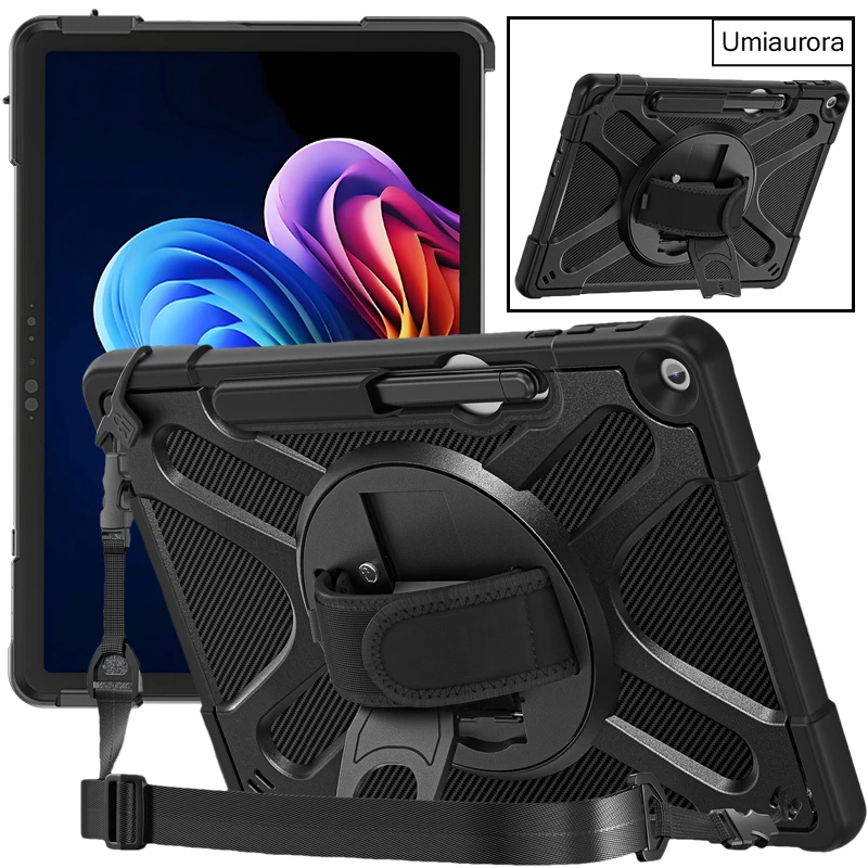 360 Rotation Hand Shoulder Strap Stand Protective Cover Shell for Microsoft Surface Pro12 Pro 12 12 inch Tablet Case Funda