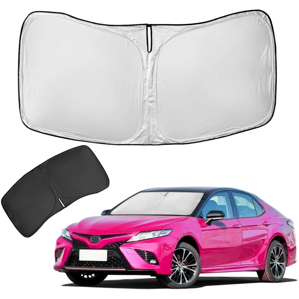 Custom Fit Foldable Windshield Sun Shade Toyota Camry 2018-2024 LE XLE SE XSE Hybrid Anti-UV Cooling Sun Visor