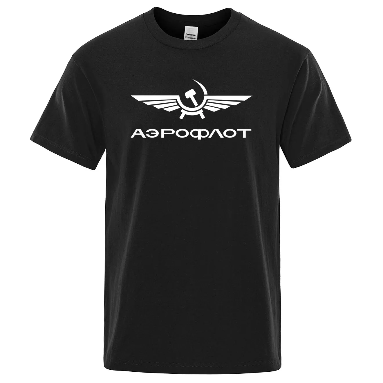 Aeroflot Aviation Russe Pilote Aerospace Aviateur T-Shirt Summer Cotton Punk Rock Fashion Tops O-Neck Stylish Mens T shirt