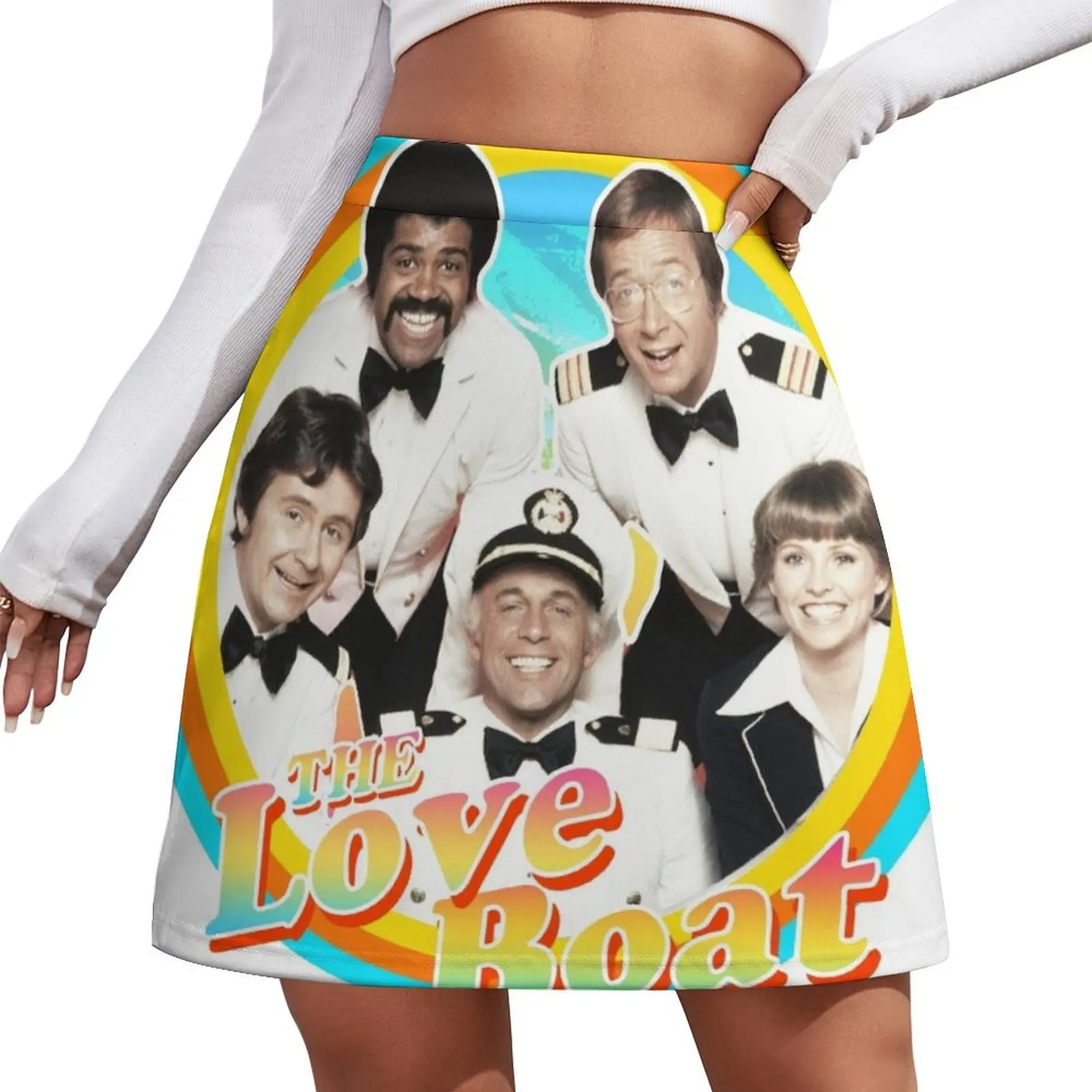 

The Love Boat - Retro Mini Skirt Skirt satin Womens dresses kawaii skirt women's skirts trend 2025 Mini