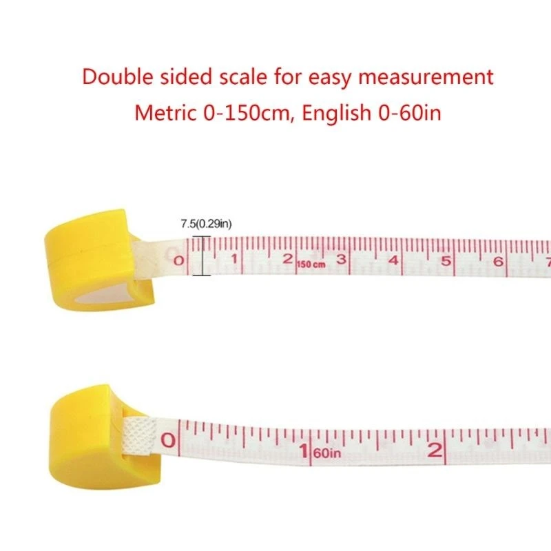 Double Scale Sewing Flexible Ruler for Weight Loss Tailor Craft Portable Ruler C7AC