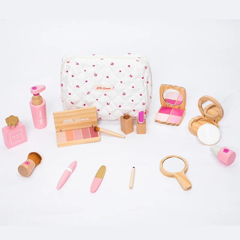 子供の早期教育シミュレーション、すべての家族向けの化粧バッグ、ドクターセット、パズル、小さなキッチン、ロールプレイ、木製おもちゃ、女の子へのギフト