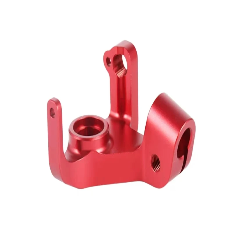 

CNC machined red aluminum alloy model shock absorber mount high-precision modified parts
