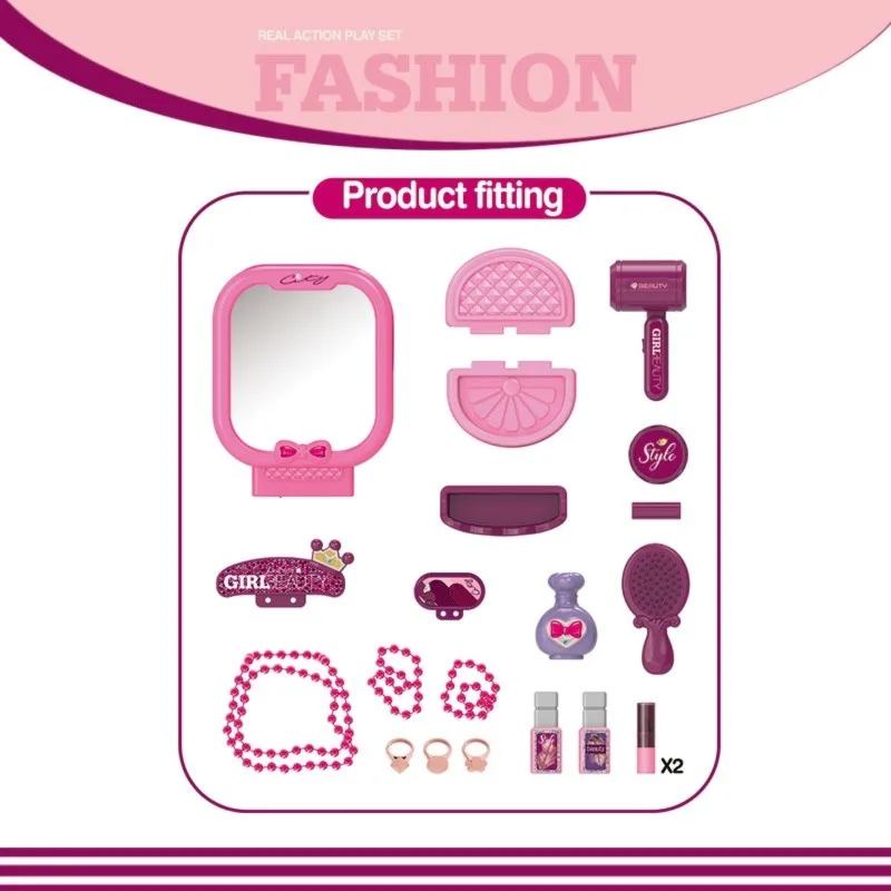 

Детский набор для ролевых игр: туалетный столик с косметикой для девочек - Y44A