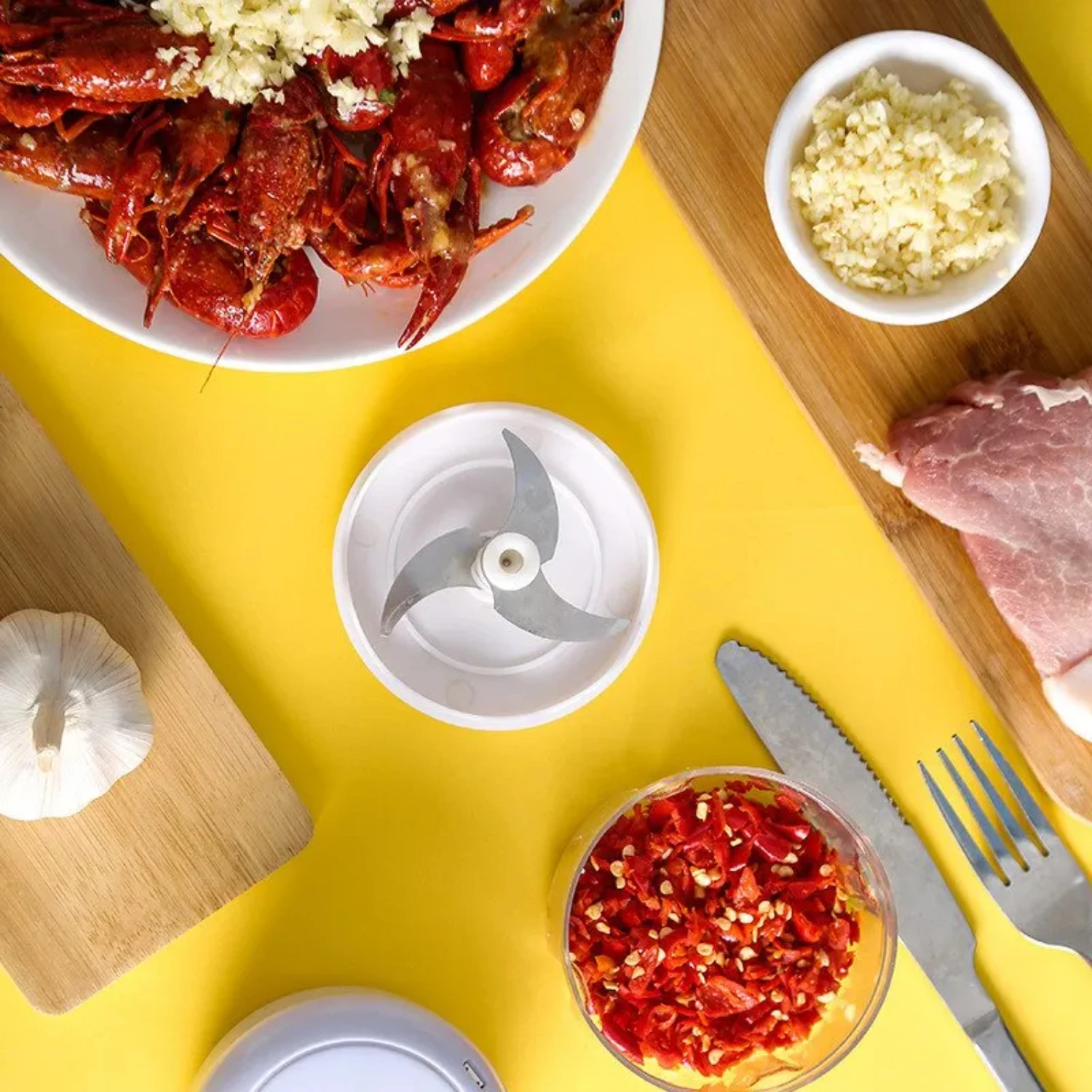 Moedor de carne doméstico automático com capacidade de agitação, conveniente e eficiente, multifuncional cozinha app, ideal versátil