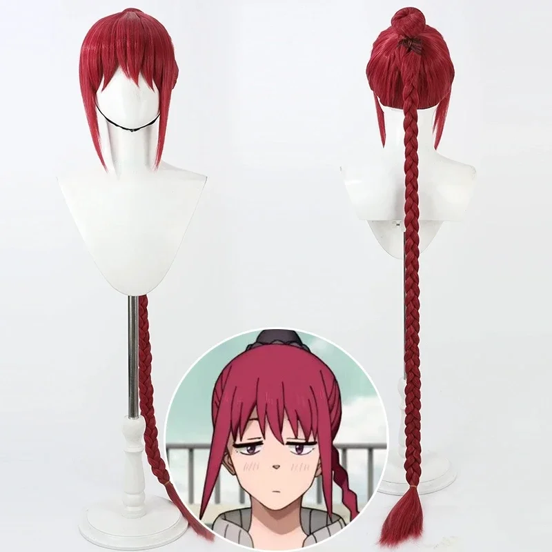 Anime Sakamoto Days Lu Shaotang Cosplay Wig 1.4M Long Red Braided Ponytail Heat Resistant Synthetic Hair Halloween Party Role Pl