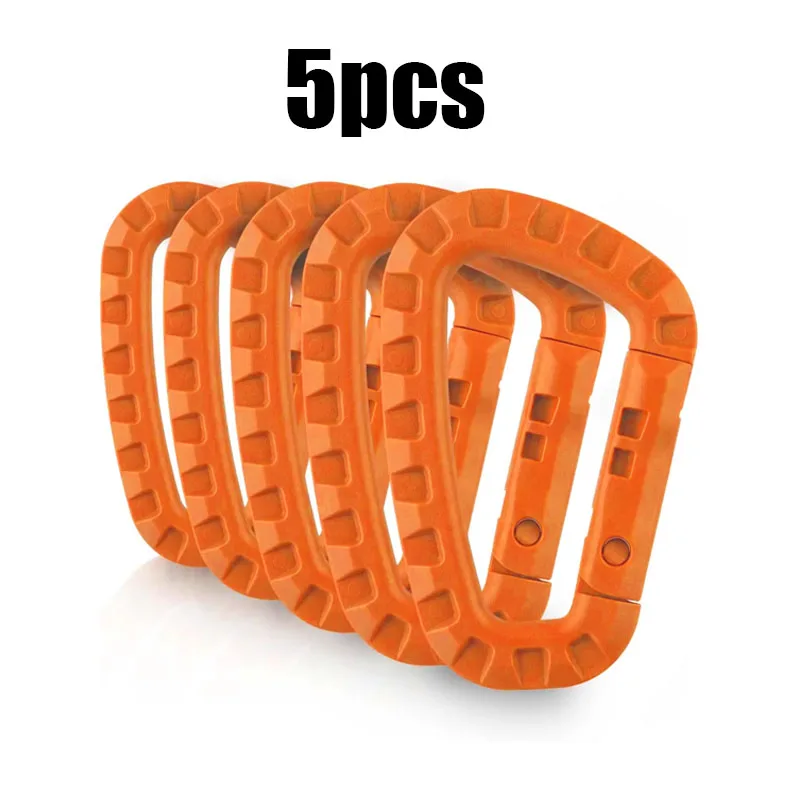 5/10/15/20 stücke Taktische D-Form Kunststoff Karabiner Mit Harter Feder Snap Clip ITW Schlüsselbund Getriebe Haken für Outdoor Camping Werkzeuge