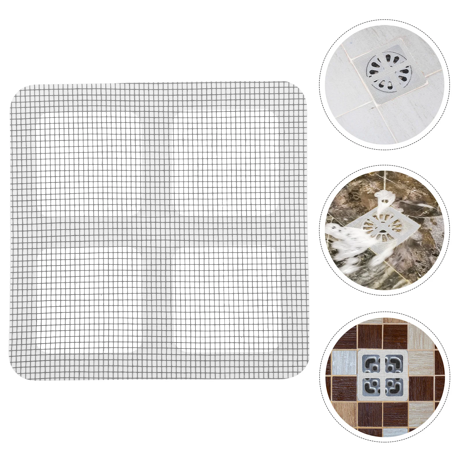 

20Pcs Floor Drain Sticker Anti-Blocking Filter Decal Shower Bathroom Kitchen Hair Catcher Adhesive Drain Cover Mesh Cleaning