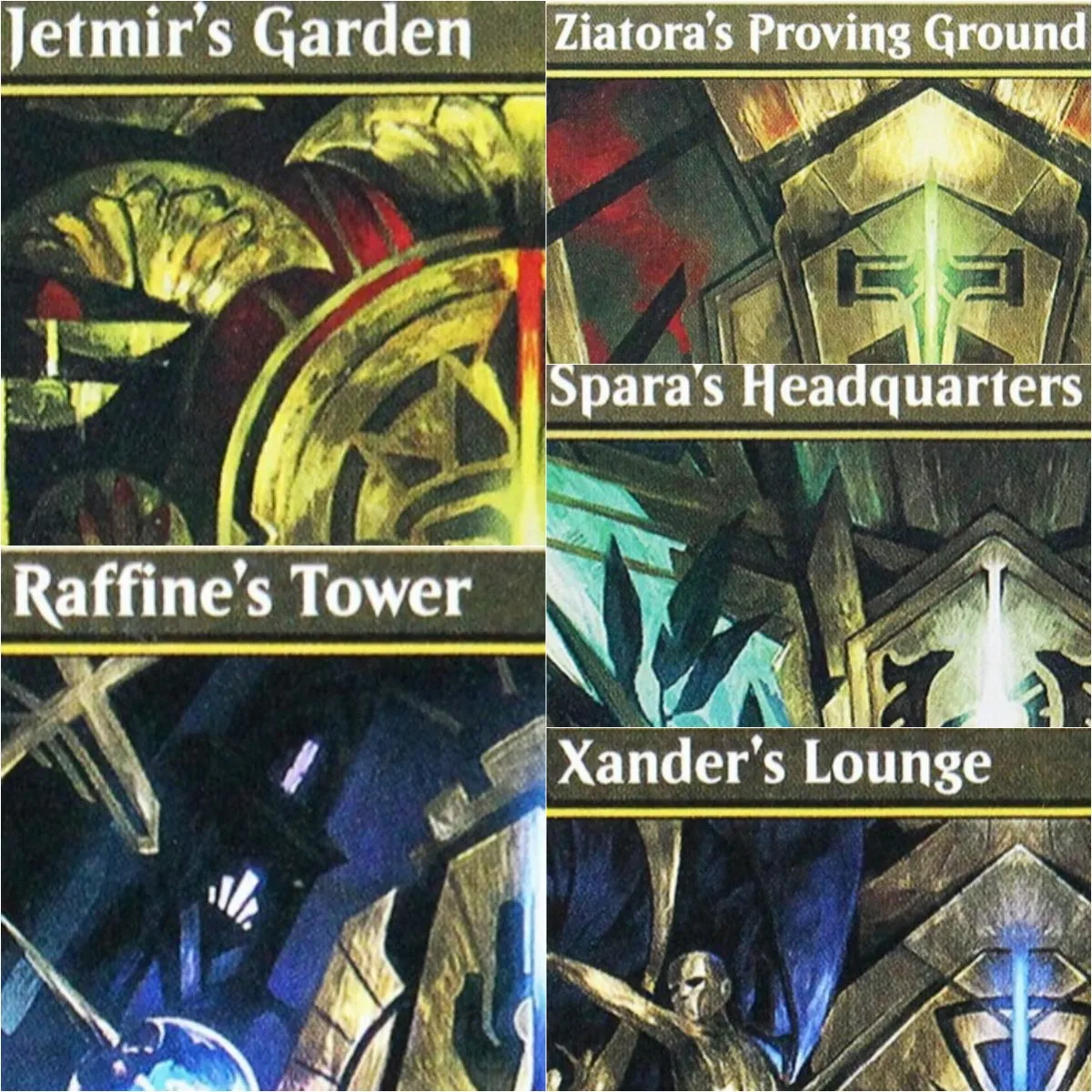 

SNC Triome Set Cycling Land "Jetmirs Garden" Magical Proxy Cards Black High Quality Gathering Board Playing Game Trading Cards