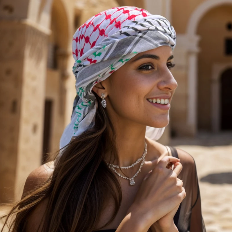 

2024 Women Scarf Plaid Print Hijab Soft Shawls and Wraps Female Foulard Designer Pashmina Bandana Muslim Headscarf