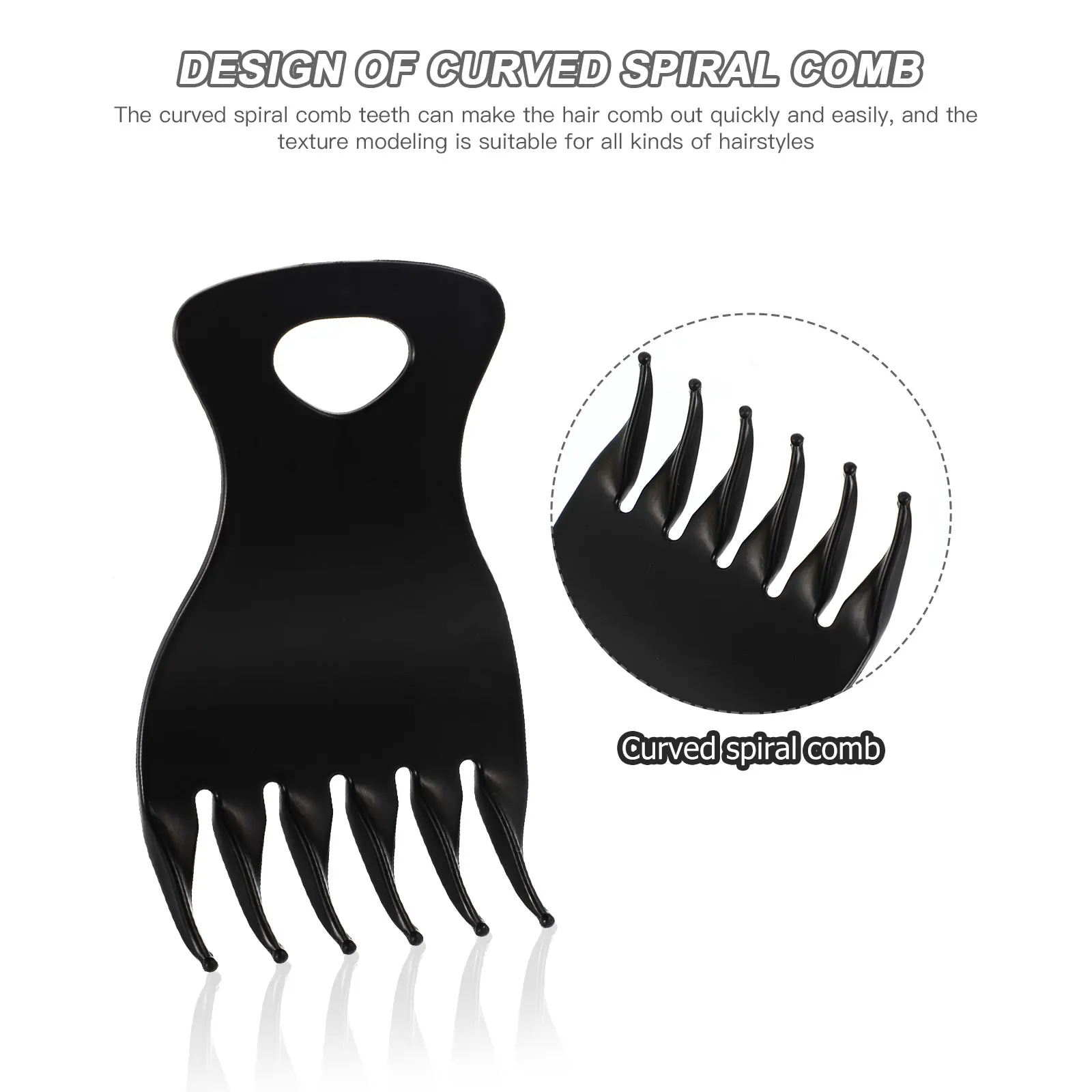 

6pcs Men Wide Tooth Comb Durable Plastic Barber Hairdressing Comb For Daily Grooming Salon Use Scratch-Free Scalp