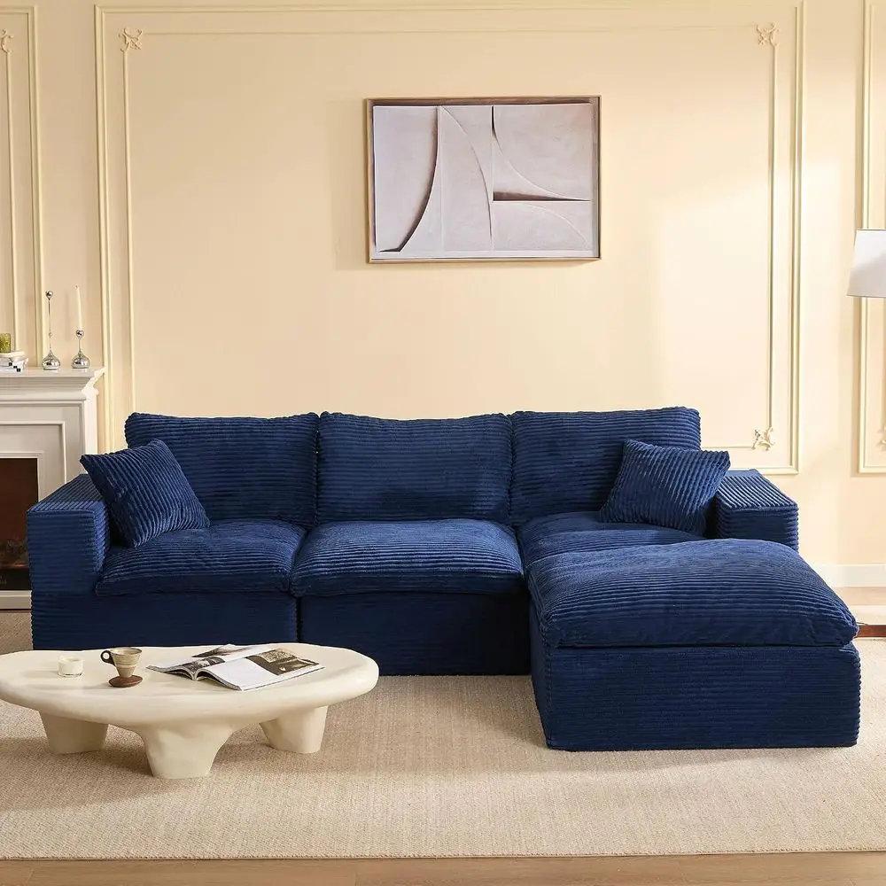 106.3” Sectional Couches or Living Room, Set o Cloud Couch, ular Sectional Soa, Convertible Soas Bed, Deep Seat Soa, L Shaped Co