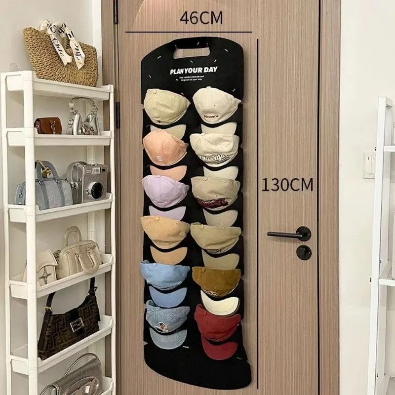 AILIHU Over The Door Baseball Cap Organizer Hanging Hat Storage Rack Multi Pocket Closet Door Holder Home Storage Bag view 6