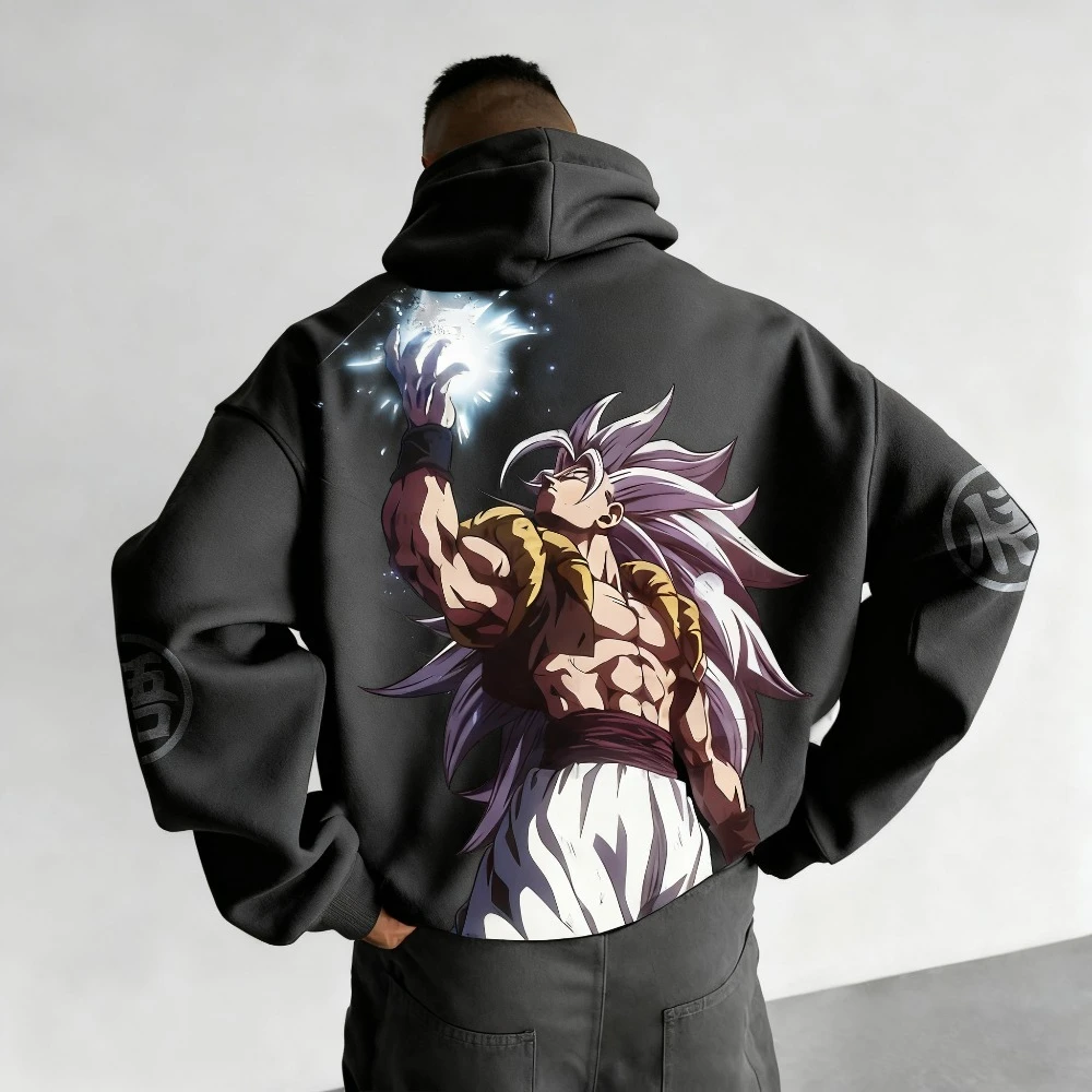 Dragon Ball Herfst/Winter Nieuwe mannen Truien Anime Super Saiyan Co-branded Losse Casual Hiphop Trend ouder-kind Trui Top
