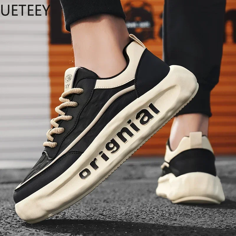 Casual Sneaker Man Sneakers Lace-up Low Tops Soft Comfortable UETEEY Young Original Popular Model Casual Breathable Men Shoes