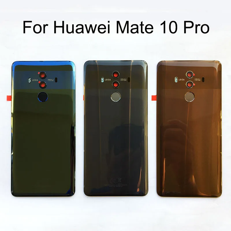 

Original Glass Rear Housing For Huawei Mate 10 Pro With Fingerprint Sensor+Camera Lens+Flash Light Mate 10Pro Battery Cover Case