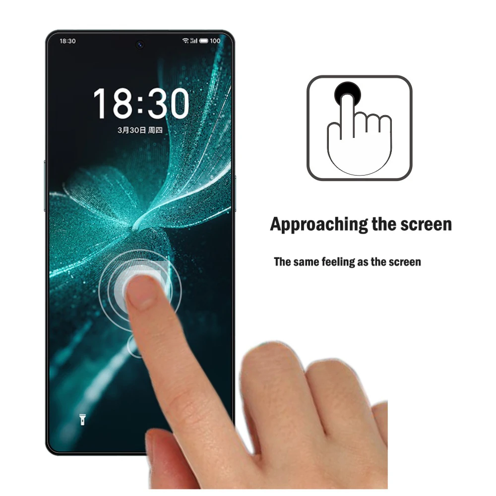 Für MEIZU 20 INFINITY Displayschutzfolie Fingerabdruck-Entsperrung Vollständige Bildschirmabdeckung Transparente Gehärtete Glasfolie 2,5D-Kante 9H – Detail 6