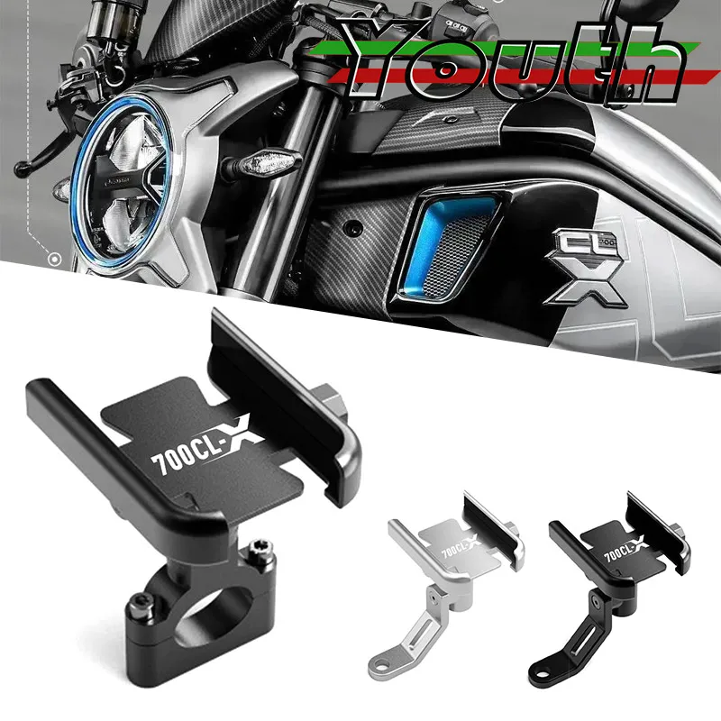 For CFMOTO 700CL-X /SPORT/HERITAGE CLX 700 2021- Motorcycle Accessories Handlebar Mirror Mobile Phone Holder GPS Stand Bracket