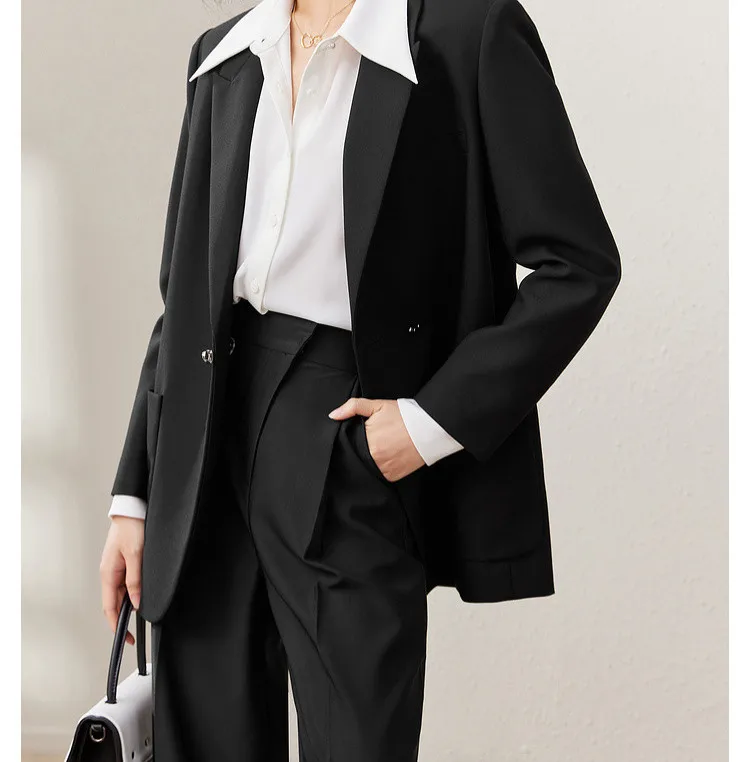 SENTUBILA Maßgeschneiderter Blazer für Damen 2026 Frühling Herbst Modetrend Elegante Anzugjacke für die Arbeit Damenbekleidung 153XC3230 – Detail 2