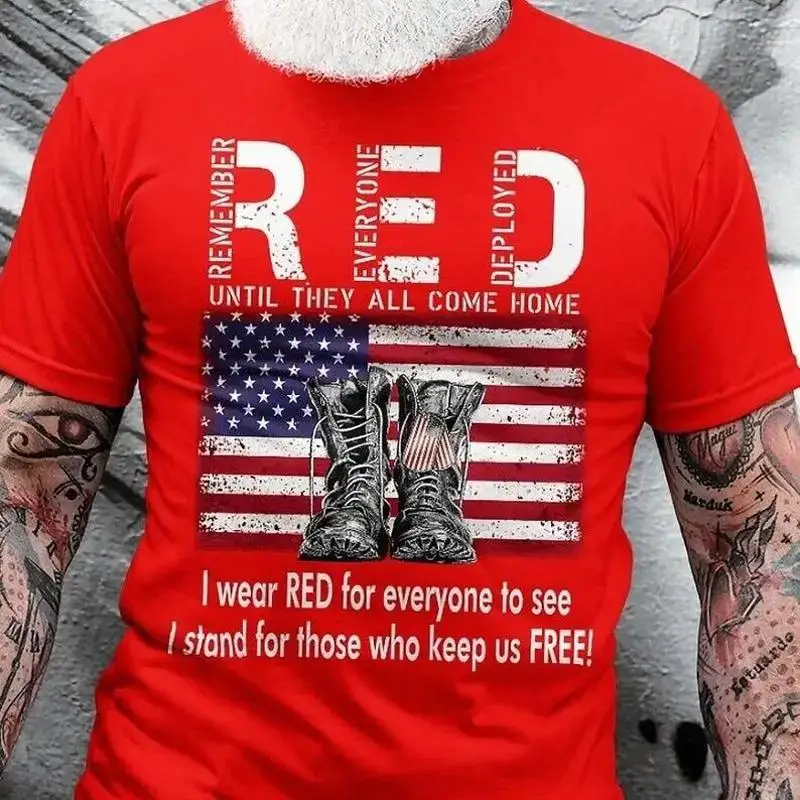 Red Friday Veterans Shirt, Remember Everyone Deployed, Red Friday USA Militar...