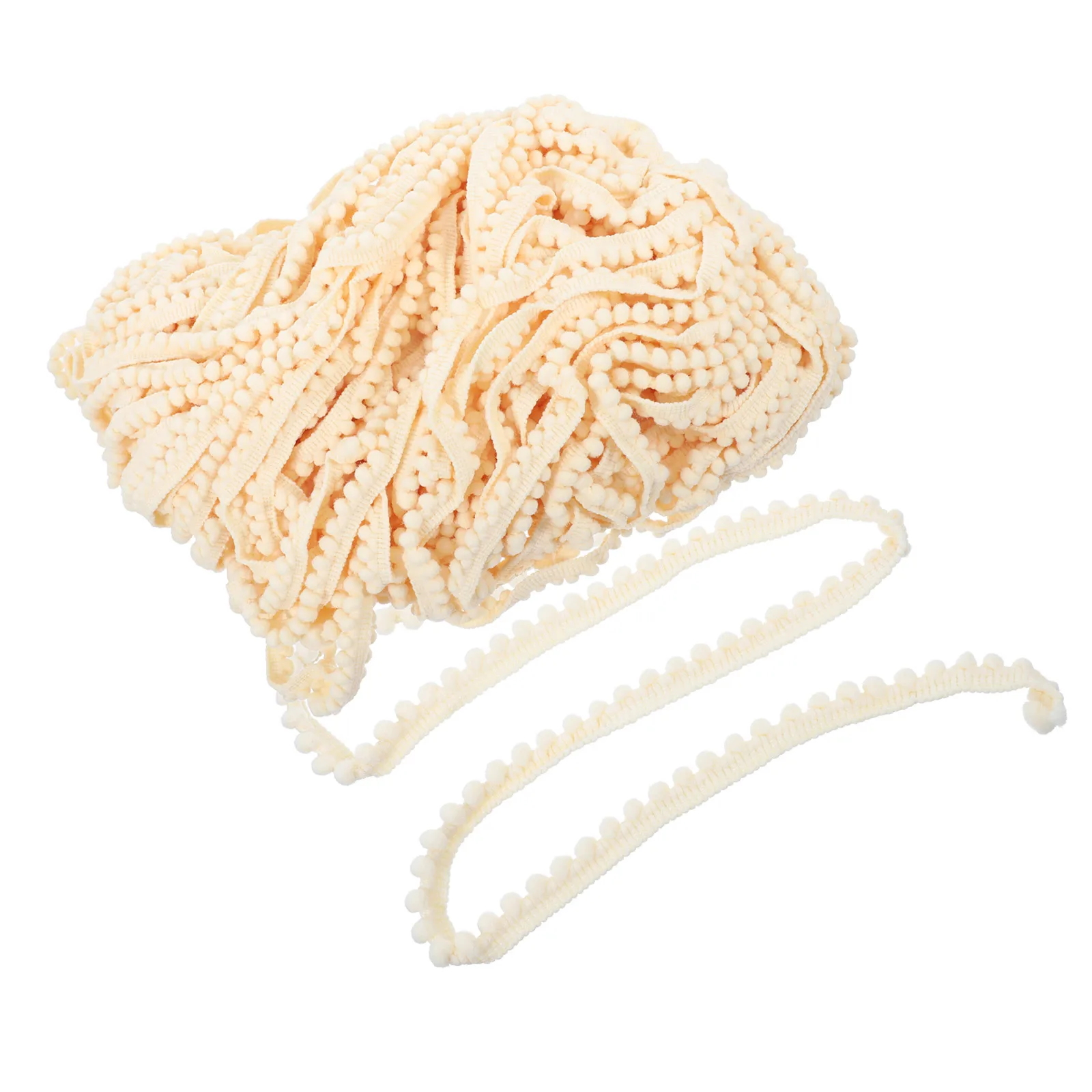 

50 Yards Pompom Trim Decorative Fringe Ribbon Laces DIY Clothes Projects Curtains Pillows Home Decor Accessories Sewing Supplies