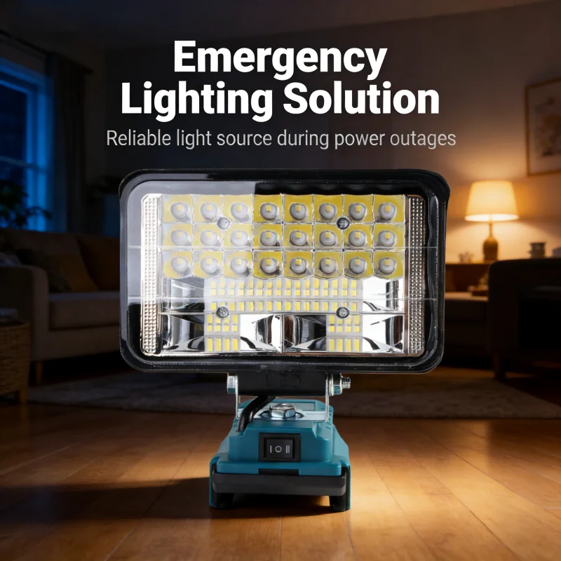 

Indoor Outdoors Night Searchlight Tool Cordless LED Work Light Rechargeable Flashlight For Makita 18V Battery Power Tools