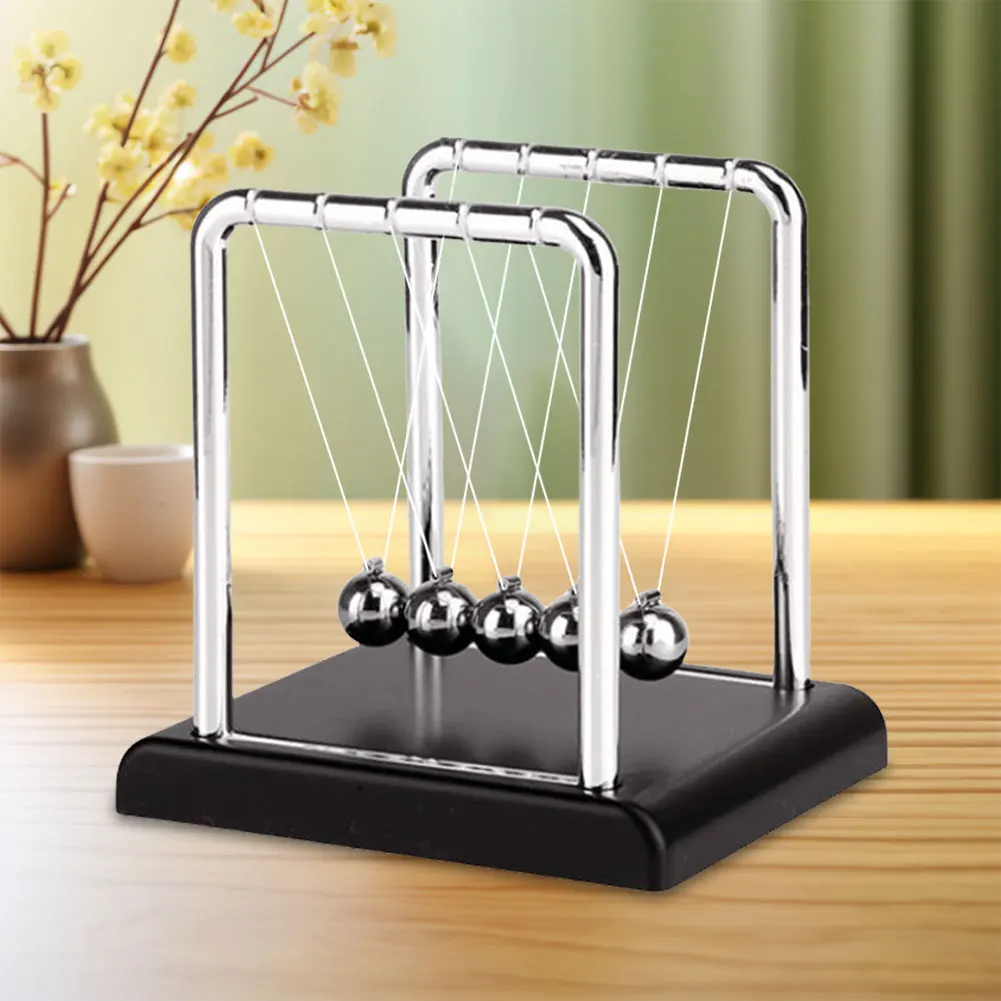 Newtons Cradle Steel Balance Ball  Teaching Supplies Physics Science Pendulum Desk   Gifts Home Decoration view 5