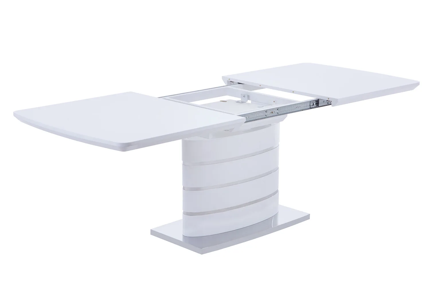 Modern stainless steel extension retractable dining table