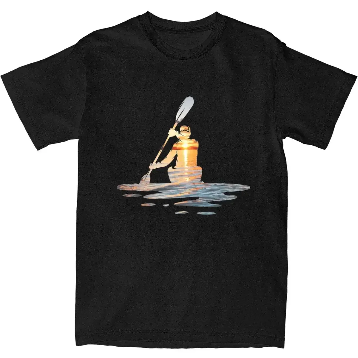 Sea Kayak Sport Kayaking For Men Women T Shirt Sunset Kayaker Merch Hipster Tees T-Shirts Cotton Gift Idea Clothes