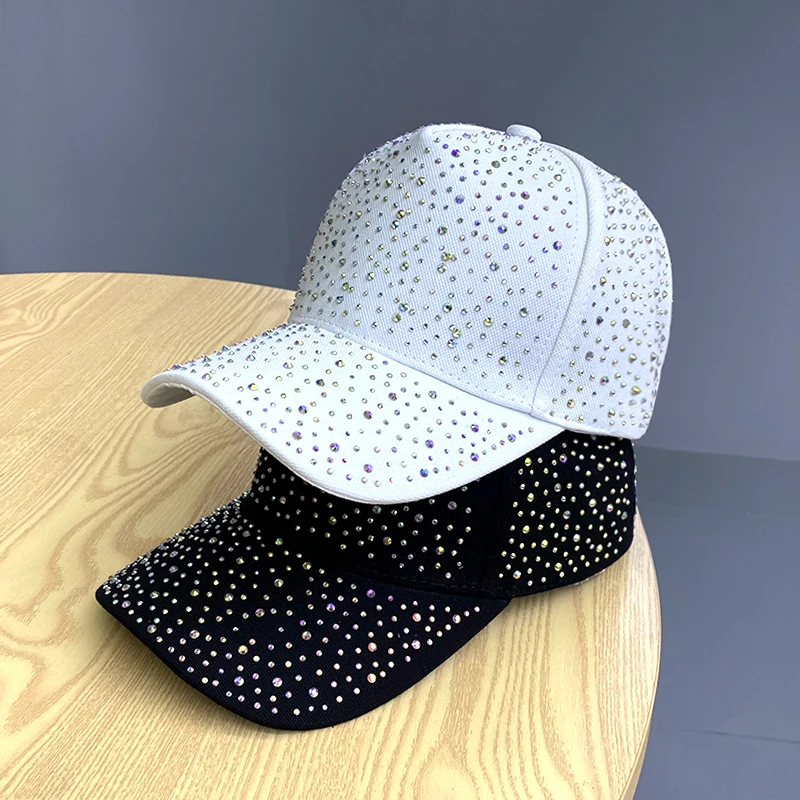 Hat Female Full Star Rhinestone Baseball Hat Women\'s Spring and Summer Fashion All Take Sun Visor Hat Net Red Baseball Cap