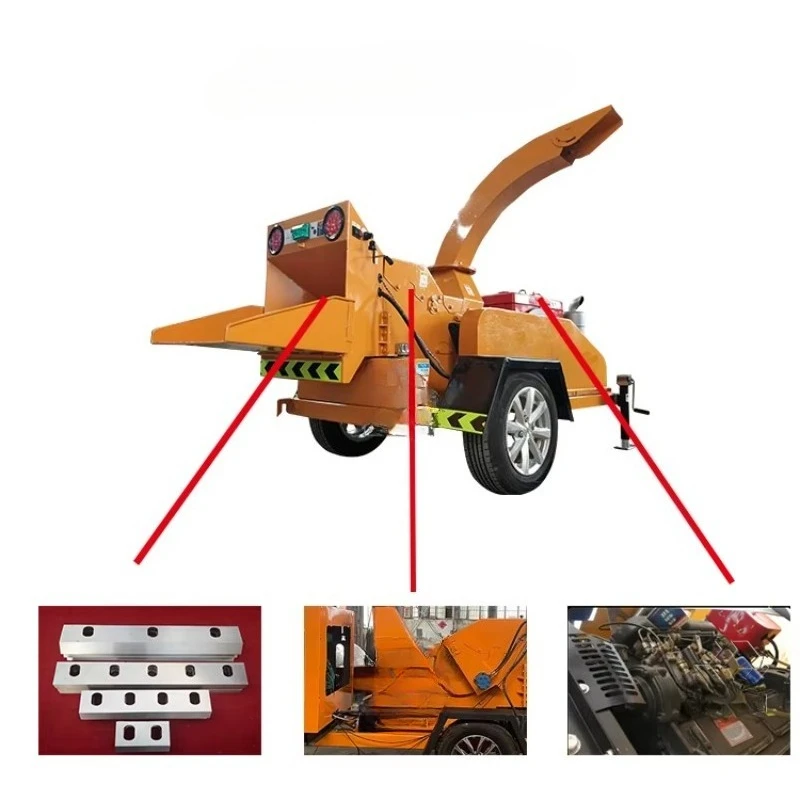 

Мощный измельчитель древесины лесного хозяйства, портативный измельчитель древесины для ветвей деревьев, пней, энергосберегающий дизайн с высоким крутящим моментом