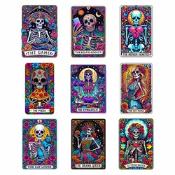 Tarot Card Skull Iron On DTF Transfer Sticker On T Shirt Fashion Heat Transfer Print Patch DIY Custom Thermals Sticker