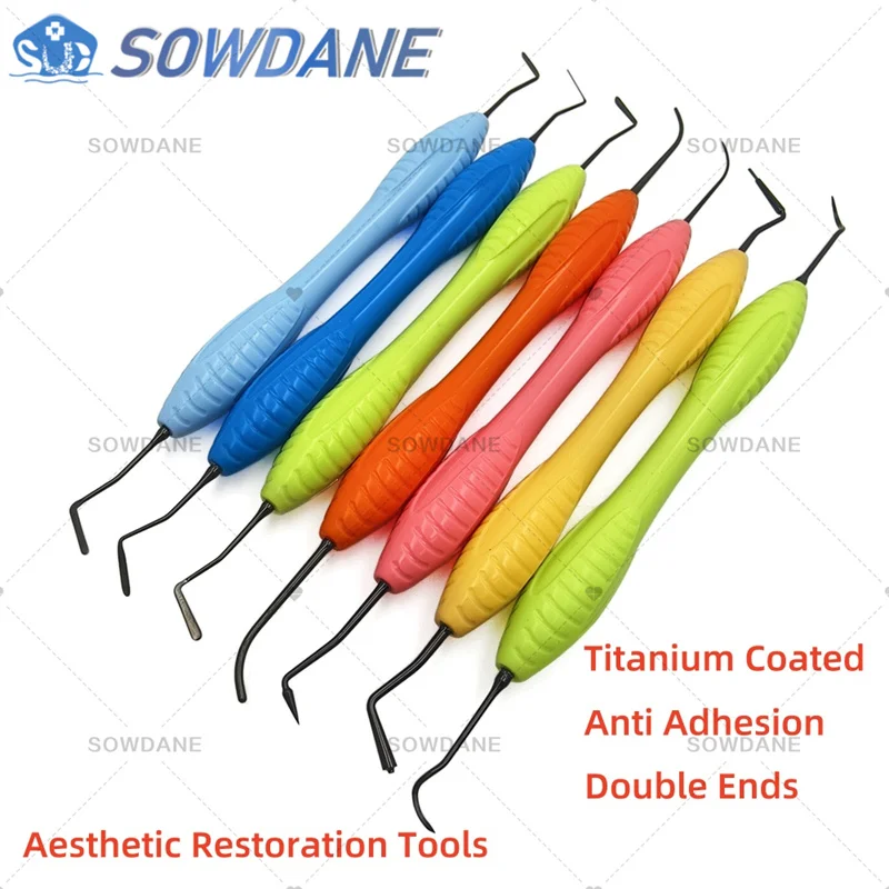 

1pc Dental Composite Resin Filler Spatula Aesthetic Restoration Set Spatula Resin Filling Set Titanium Coating Anti Adhesion