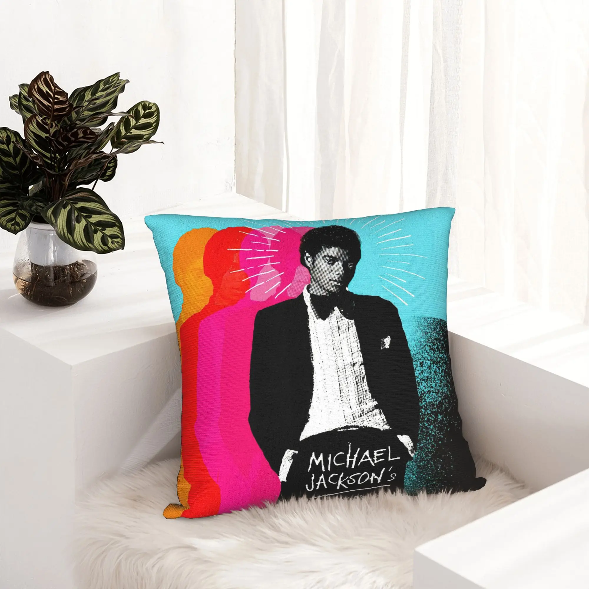 MJ Michael Jackson Pillowcase Soft Polyester Cushion Cover Decorative  Pillow Case Cover Bed Dropshipping 45*45cm