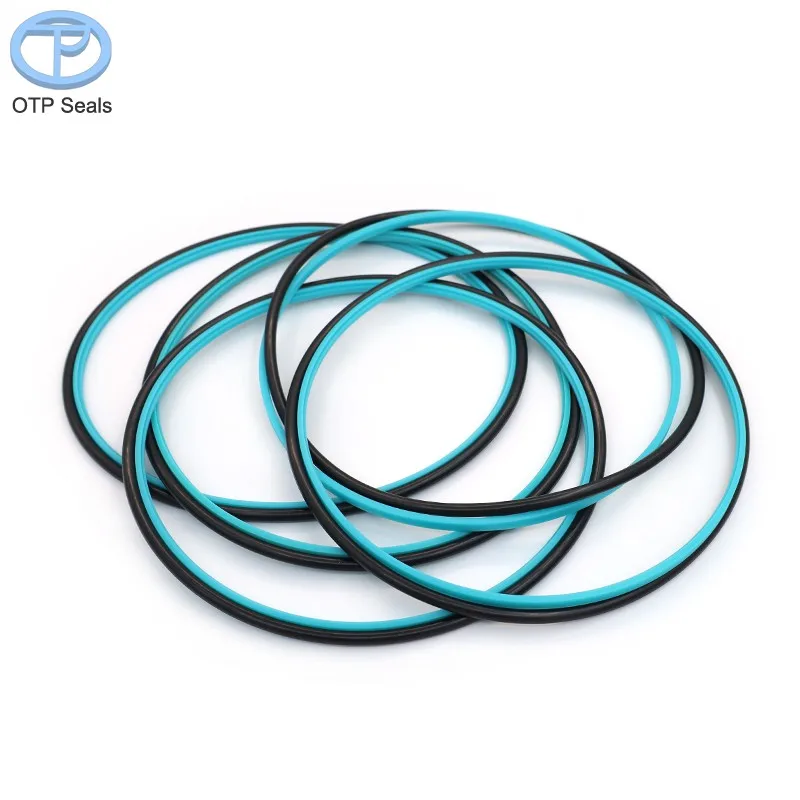 Custom Seals PU & O-Ring Combined Piston Rod Seal 180x195.1x6.3mm Step-Design Hydraulic Cylinder Seal Sealing Solutions OEM ODM