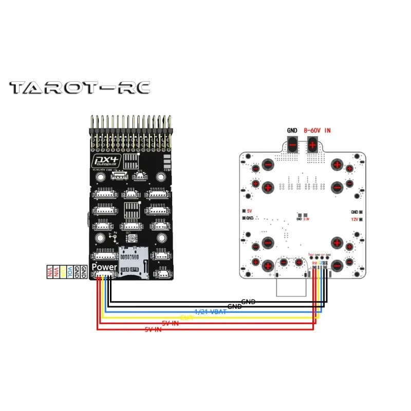 لوحة توزيع التارو TL3302 12S الجهد والتيار متر تيار عالي 100A محور رباعي RC بدون طيار FPV