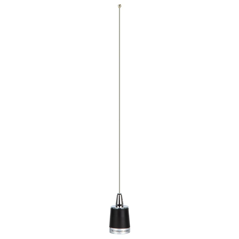 144/430Mhz 100W High Gain Mobile Radio For NMO VHF UHF Dual Band Car Antenna (1 Pcs,Black)