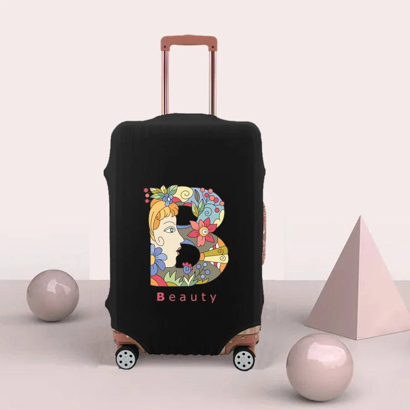 For 18-32inch Trolley Baggage Travel Bag Covers Elastic Protection Suitcase Case Creative Letter Print Luggage Protective Cover