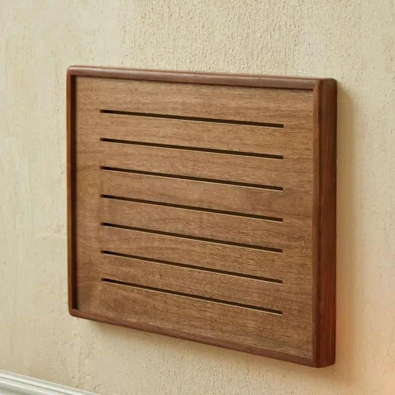 Solid Wood Walnut Electric Meter Box Decoration Distribution Box Weak Current Box Cover Electric Switch Shielding Cover ZI914