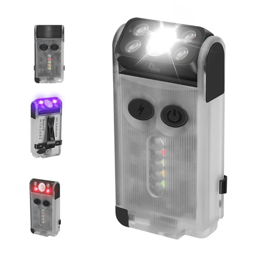 ポータブル多機能-led-懐中電灯防水ミニサイズ作業灯マグネットブザー付き充電式トーチアウトドア活動