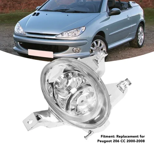 Imagen 2 del producto Luz antiniebla delantera para coche, lámpara de conducción de parachoques resistente al agua, superbrillante, colocación para Peugeot 206 CC 2000 a 2008
