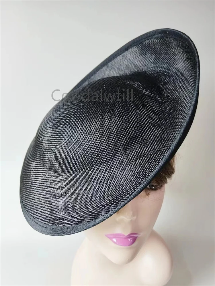 Perlengkapan dasar Fascinator 30CM acara Formal untuk wanita topi Fascinator pernikahan DIY aksesori rambut membuat topi kain