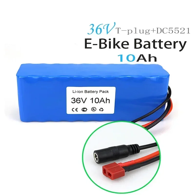 New 36V Ebike Battery Pack 10Ah 10S3P battery pack, T-Plug Connector and BMS