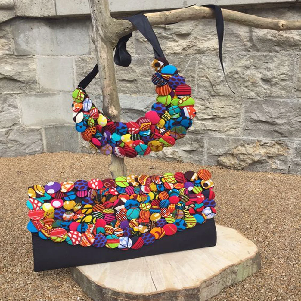 

Дизайнерская модная сумочка и комплект украшений для женщин, роскошные аксессуары с африканскими принтами для вечеринок и свадеб, wyb618