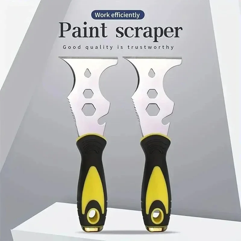 15-in-1 Multi Use Putty Knife Stainless Steel Paint Scraper Tool Wallpaper Can Opener Cleaning Paint Rollers Home Utility Tools